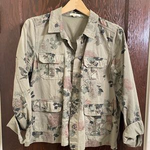 NWOT Floral & Camo Utility Jacket